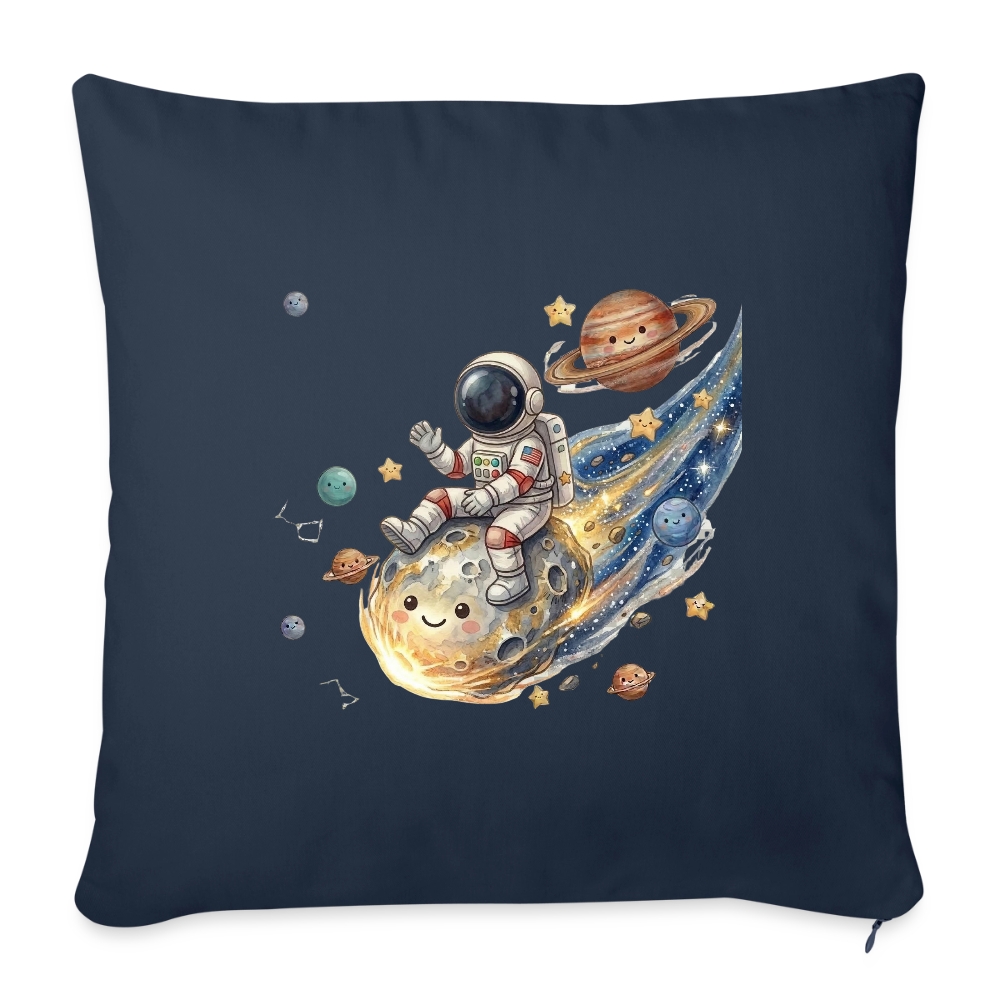 Kinderkissenbezug 44 x 44 cm Astronaut auf Asteroid - Navy