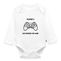 Baby Bio-Langarm-Body player 3 has entered the game - Weiß