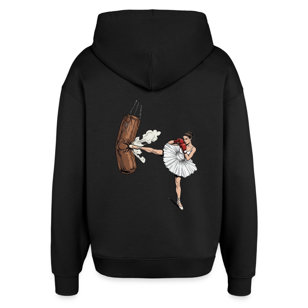 Oversized Unisex Hoodie von Stanley/Stella Ballerina Kick - Schwarz