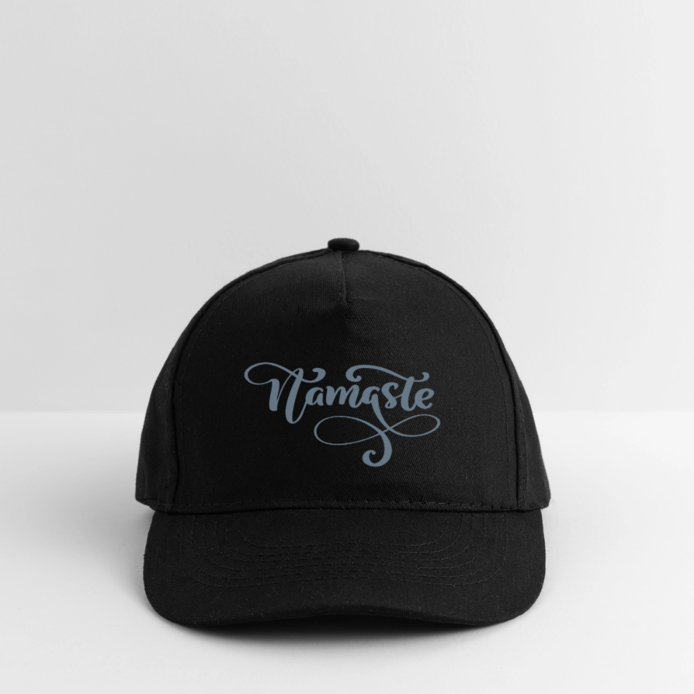 Bio-Baseballkappe Namaste - Schwarz