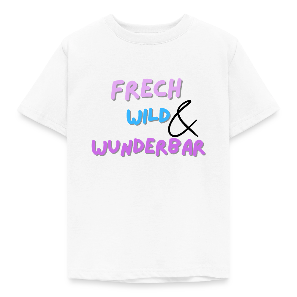 Kinder T-Shirt Frech Wild & Wunderbar - Weiß
