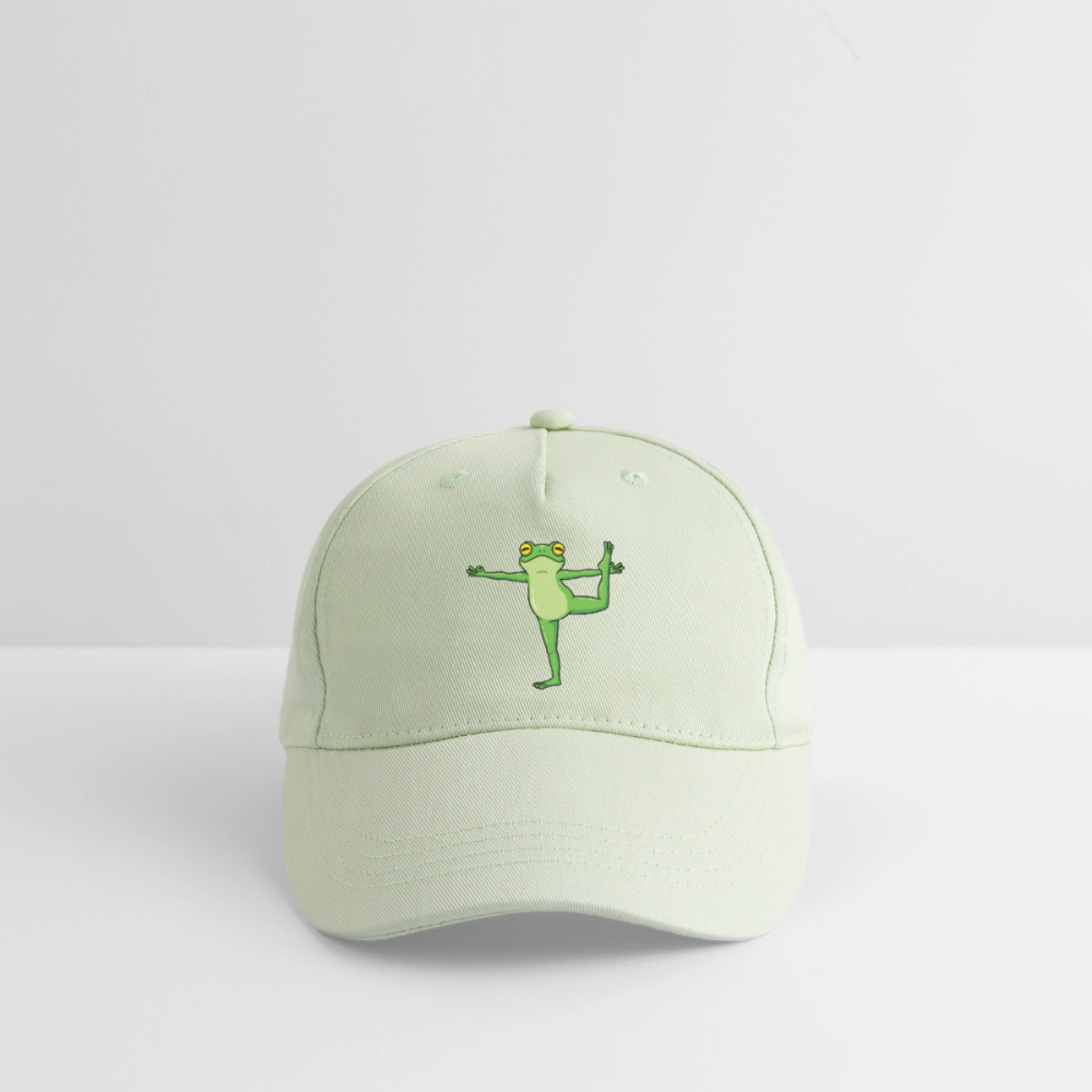 Kinder Bio Basecap Yoga Frog - Helles Mintgrün