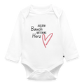 Baby Bio-Langarm-Body aus dem bauch mitten ins herz - Weiß