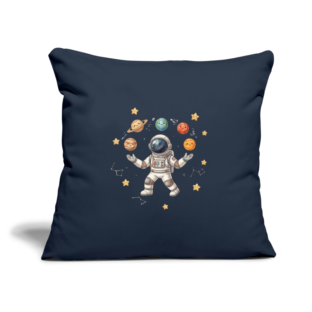 Kinerkissenbezug 44 x 44 cm Astronaut jongliert Planeten - Navy