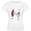 Frauen T-Shirt She is Beauty, She is grace, but she can kick you in the face - Weiß