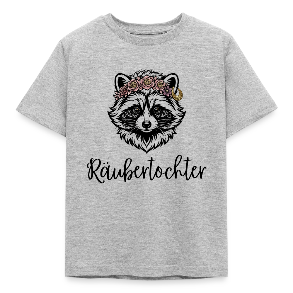 Kinder T-Shirt Räubertochter - Grau meliert