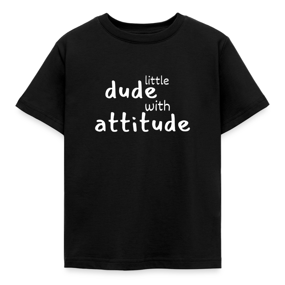 Kinder T-Shirt little dude with attitude - Schwarz