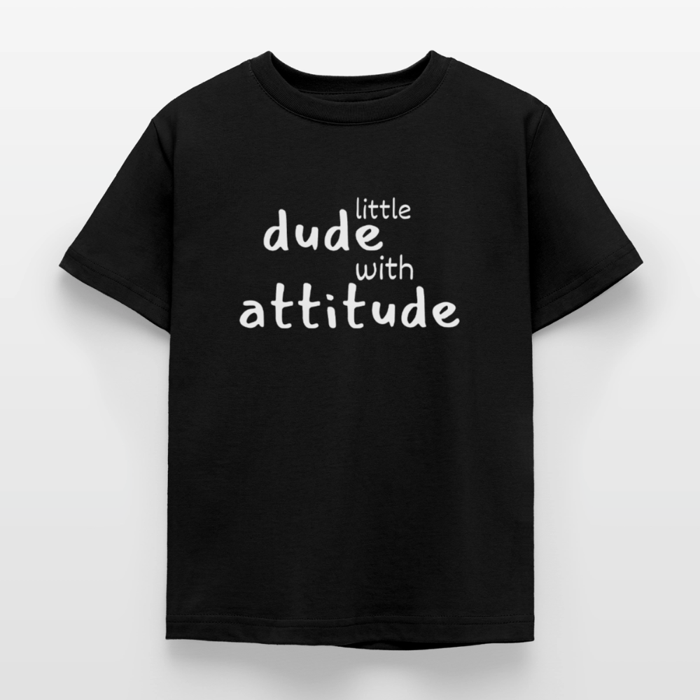 Kinder T-Shirt little dude with attitude - Schwarz