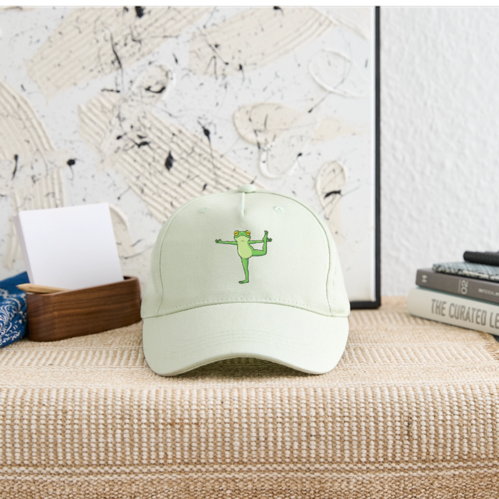 Kinder Bio Basecap Yoga Frog - Helles Mintgrün