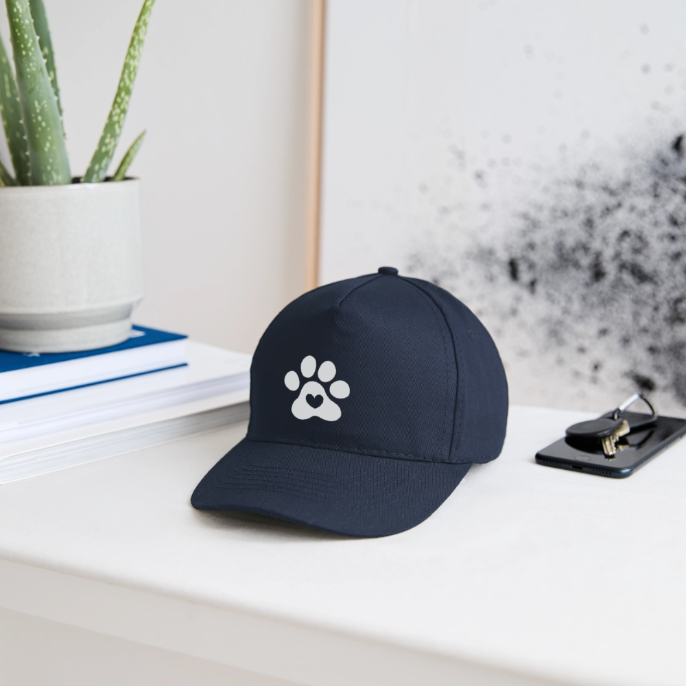 Bio-Baseballkappe Pfotenliebe - Navy
