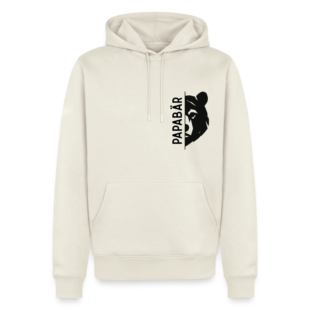 Männer Premium Hoodie Papabär - Naturweiß