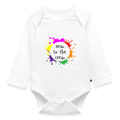 Baby Bio-Langarm-Body new to the crew - Weiß
