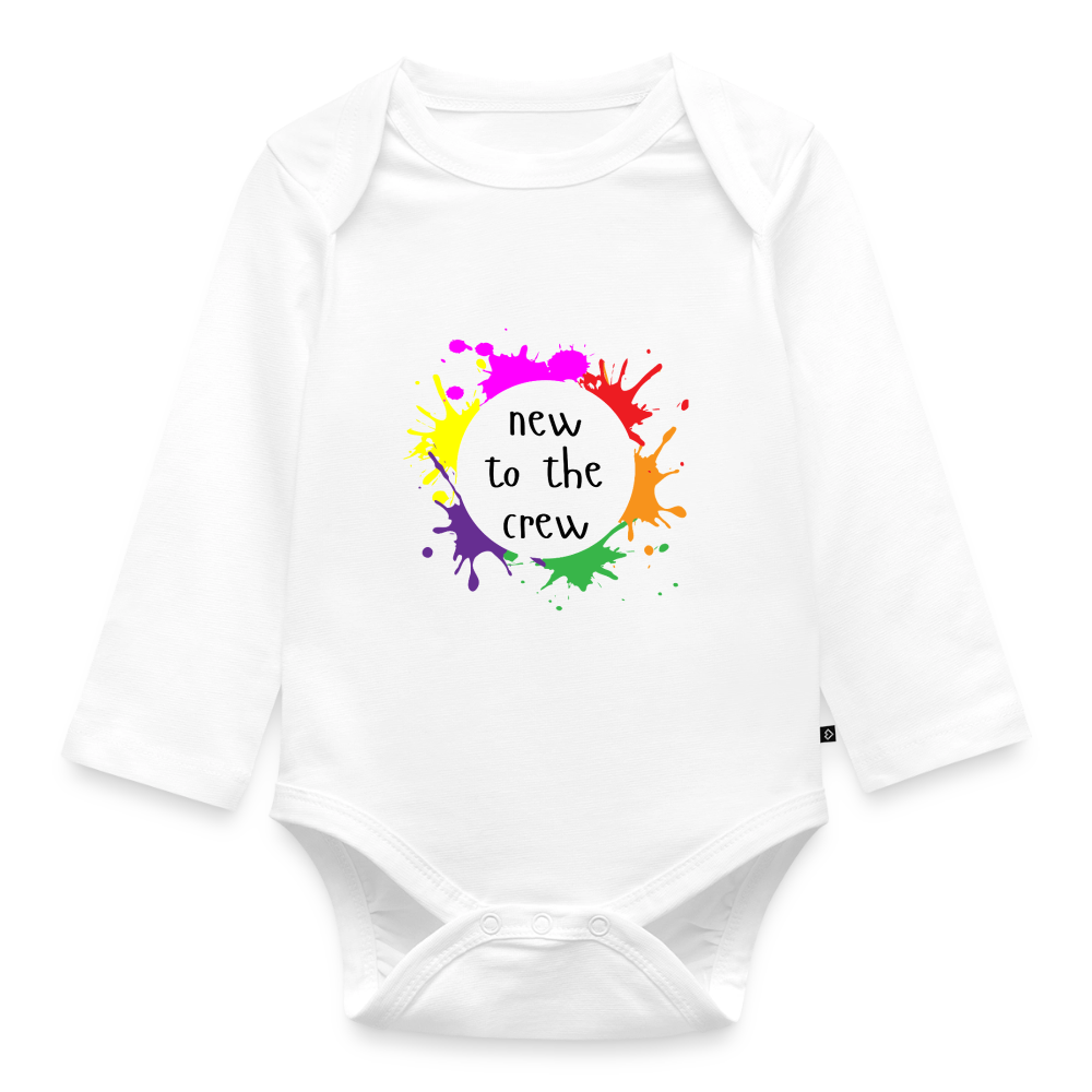 Baby Bio-Langarm-Body new to the crew - Weiß