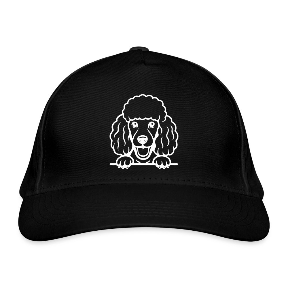 Bio-Baseballkappe Pudel - Schwarz