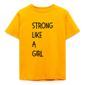 Kinder T-Shirt strong like a girl - Gold