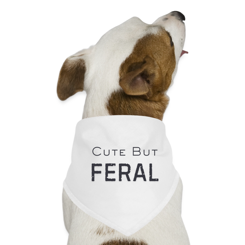 Hunde-Bandana cute but feral - Weiß