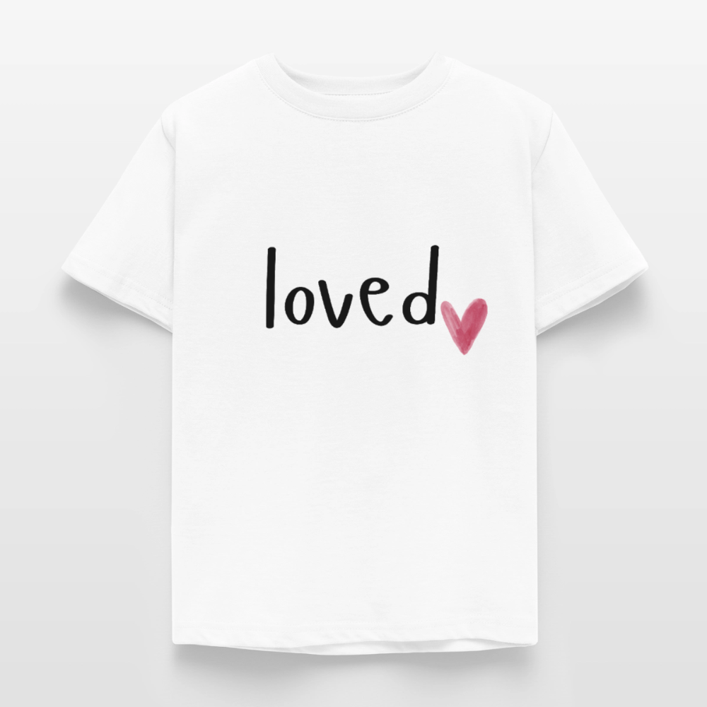 Kinder T-Shirt loved - Weiß