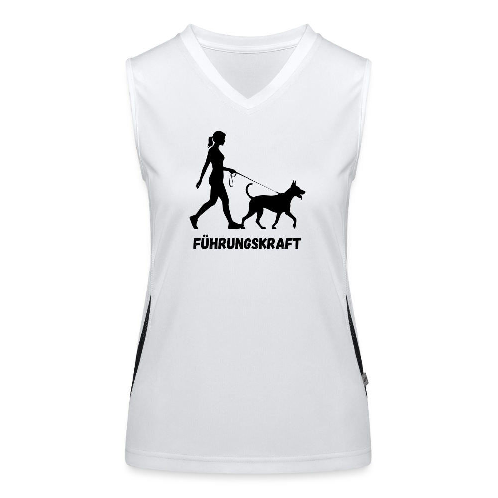 Funktionelles Kontrast-Tank Top für Frauen Führungskraft - Weiß/Schwarz