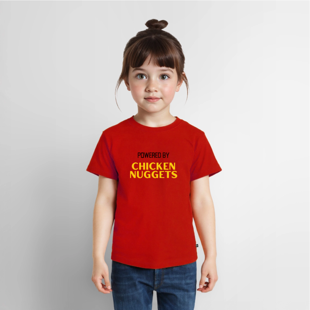 Kinder Premium T-Shirt powered by chicken nuggets - Rot