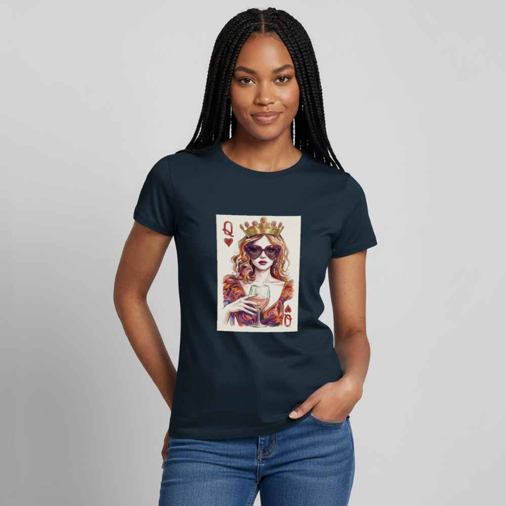 Frauen T-Shirt Queen - Navy