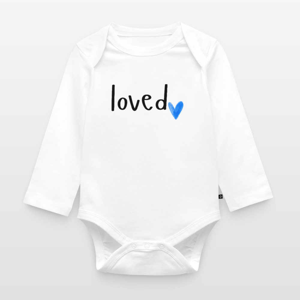 Baby Bio-Langarm-Body loved - Weiß