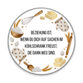 Runder Kühlschrankmagnet Beziehung ist wenn du dich auf Sachen im Kühlschrank freust... - Weiß