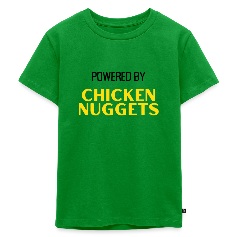 Kinder Premium T-Shirt powered by chicken nuggets - Grün