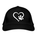Bio-Baseballkappe Pfotenliebe - Schwarz