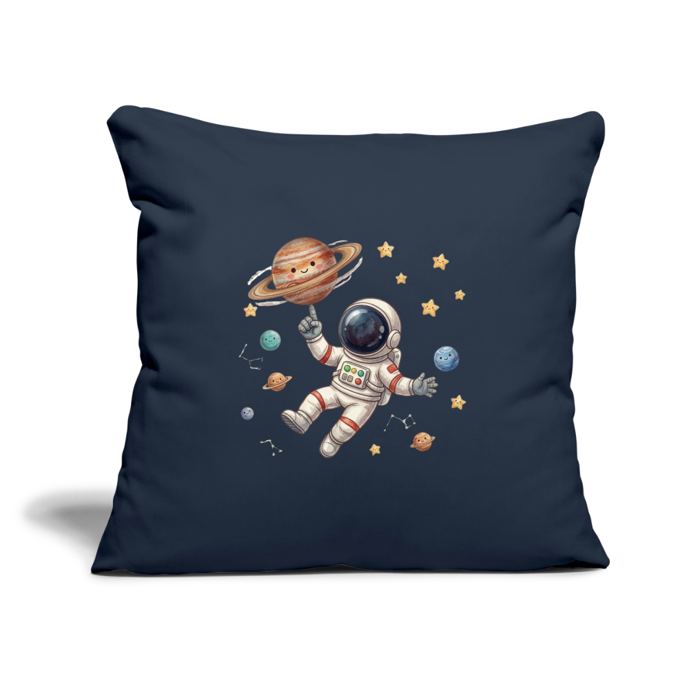 Kinderkissenbezug 44 x 44 cm Astronaut Basketball Planet - Navy