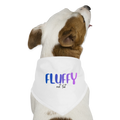 Hunde-Bandana fluffy not fat - Weiß