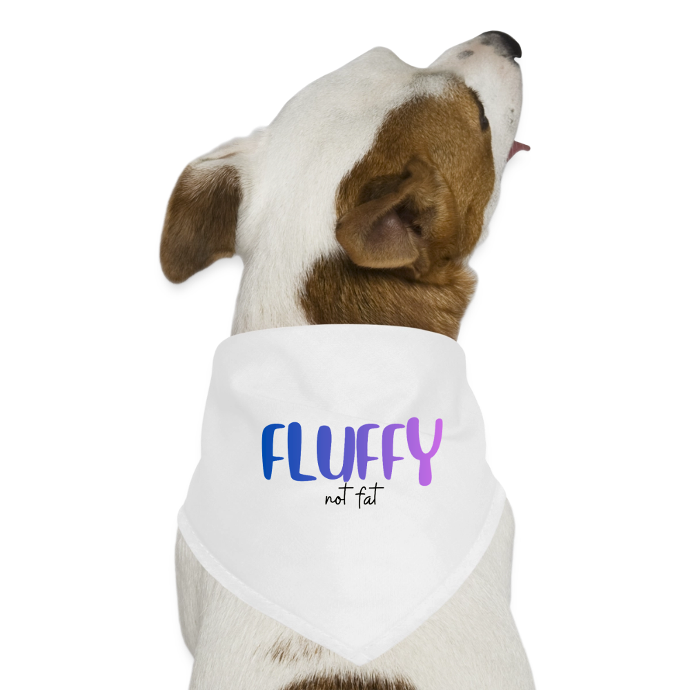 Hunde-Bandana fluffy not fat - Weiß