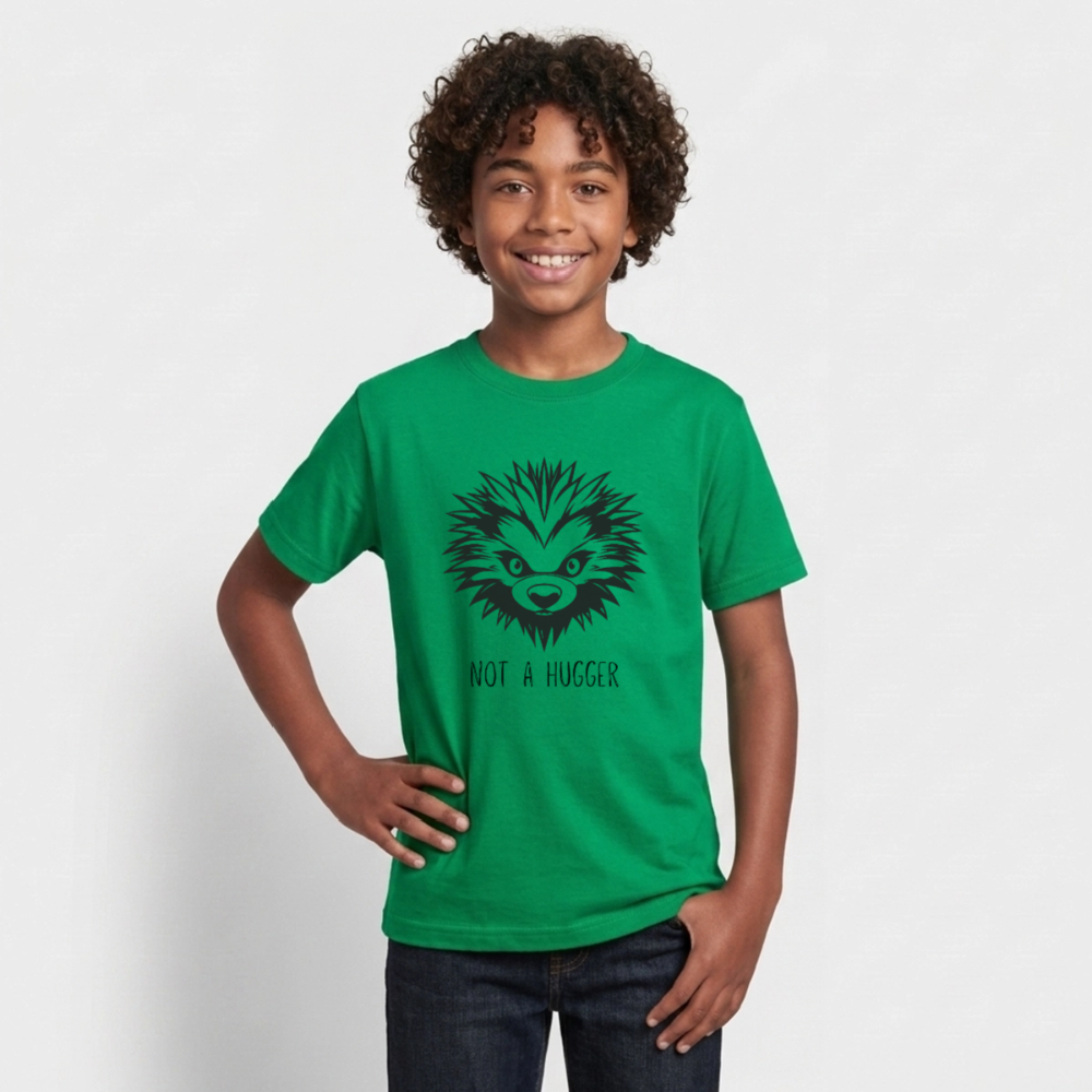 Teenager T-Shirt Not A Hugger - Kelly Green