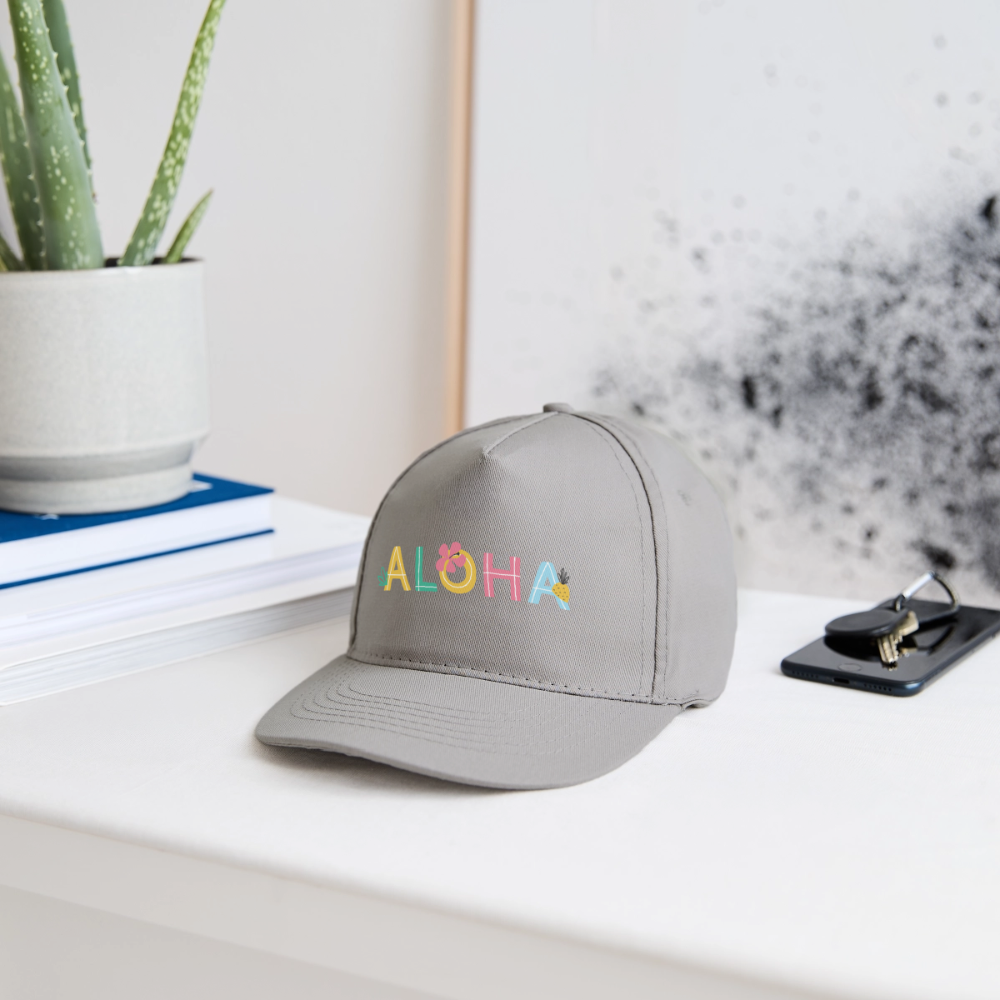 Bio-Baseballkappe Aloha - Hellgrau