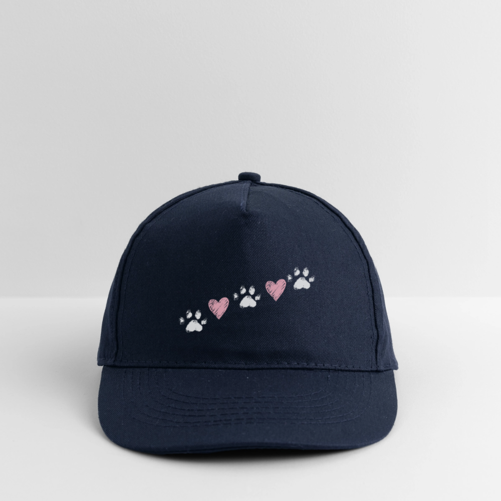 Bio-Baseballkappe Pfotenliebe - Navy