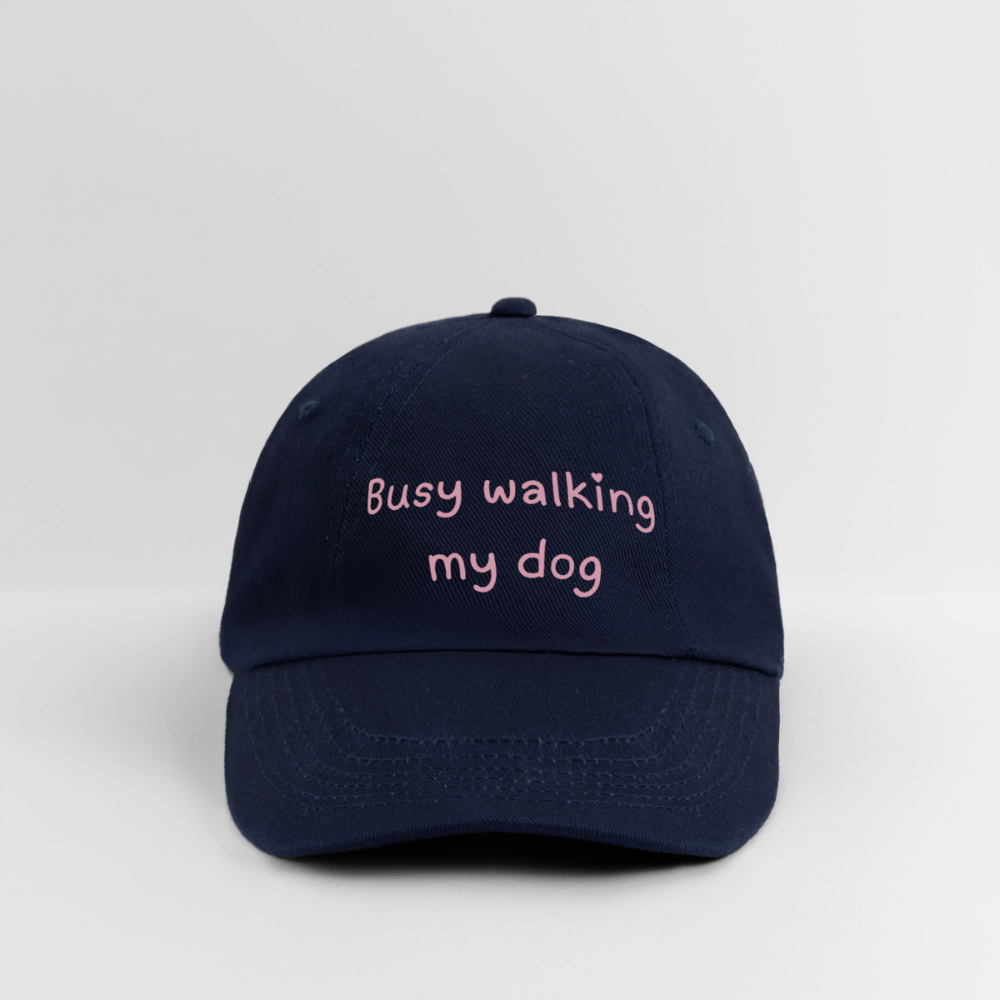Baseballkappe Busy walking my dog - Blau/Blau