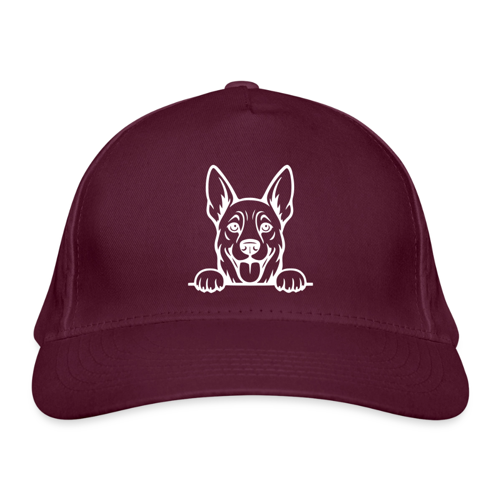 Bio-Baseballkappe Schäferhund - Burgunderrot