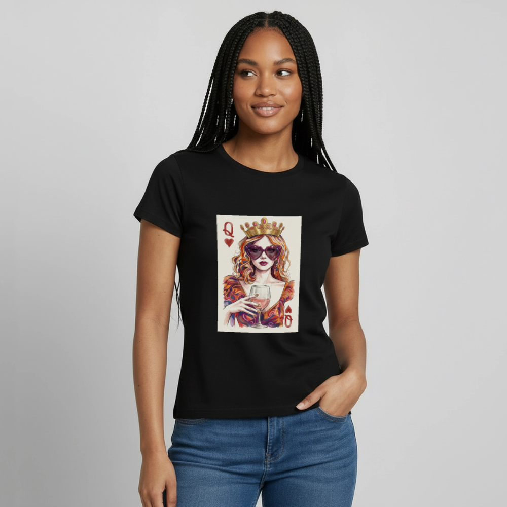 Frauen T-Shirt Queen - Schwarz