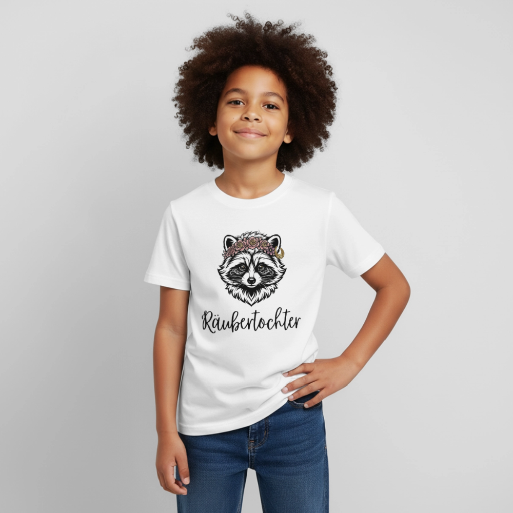 Kinder T-Shirt Räubertochter - Weiß
