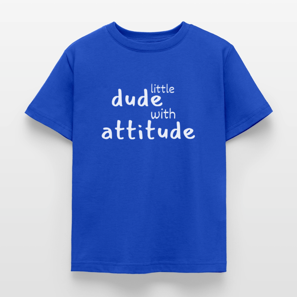 Kinder T-Shirt little dude with attitude - Royalblau