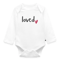 Baby Bio-Langarm-Body loved - Weiß