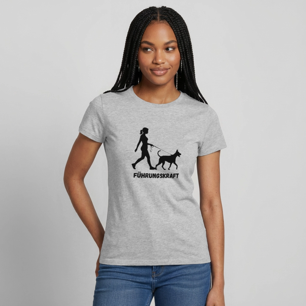 Frauen T-Shirt Führungskraft - Grau meliert