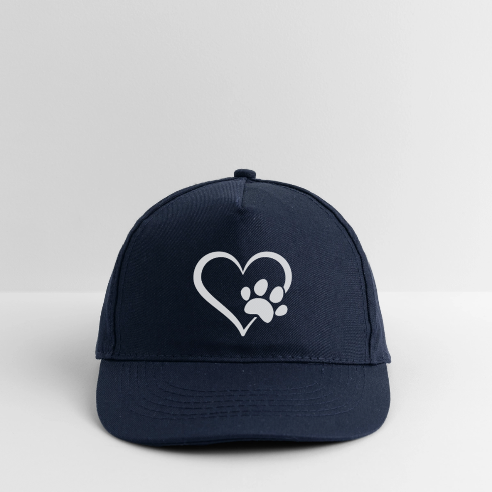 Bio-Baseballkappe Pfotenliebe - Navy