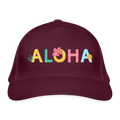 Bio-Baseballkappe Aloha - Burgunderrot