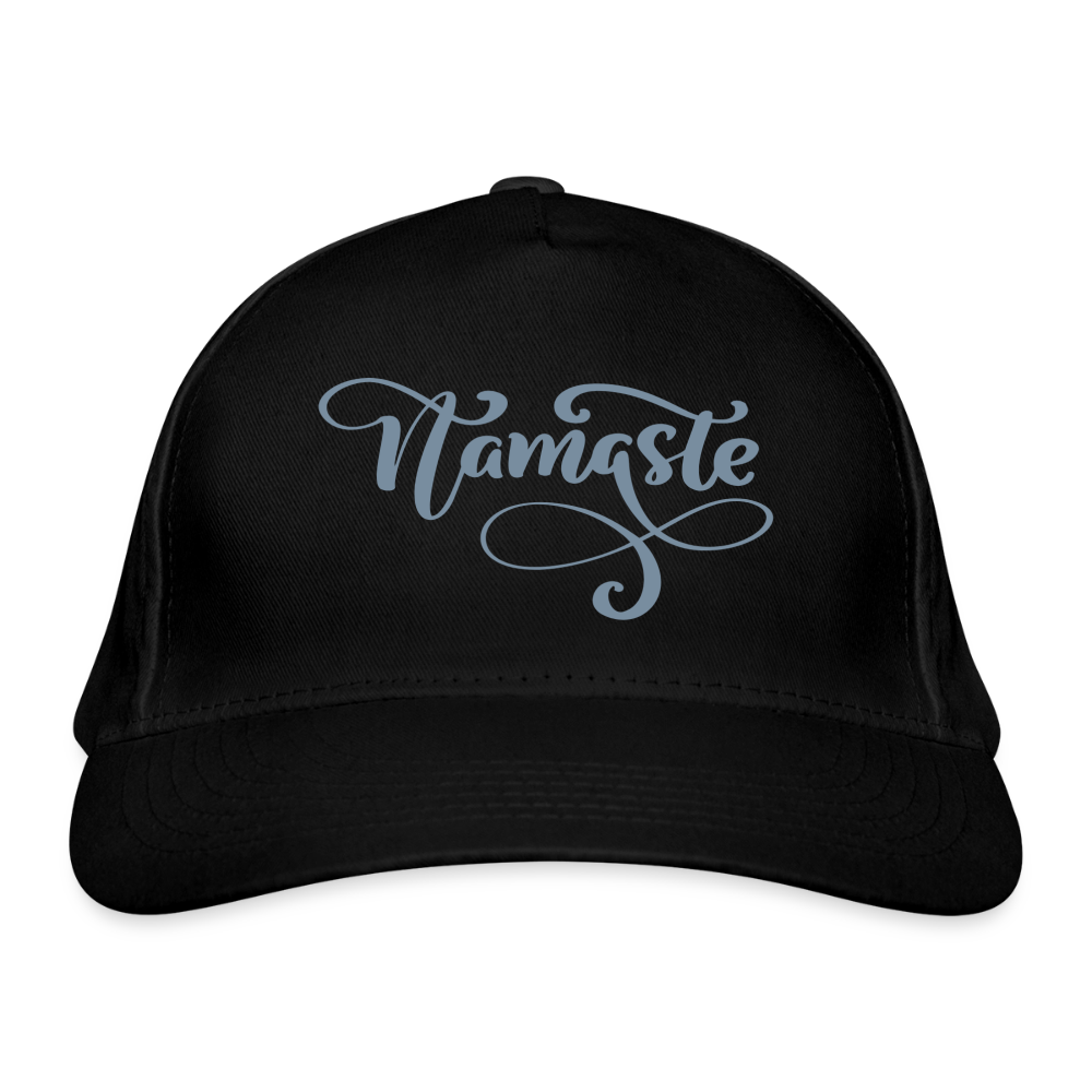 Bio-Baseballkappe Namaste - Schwarz