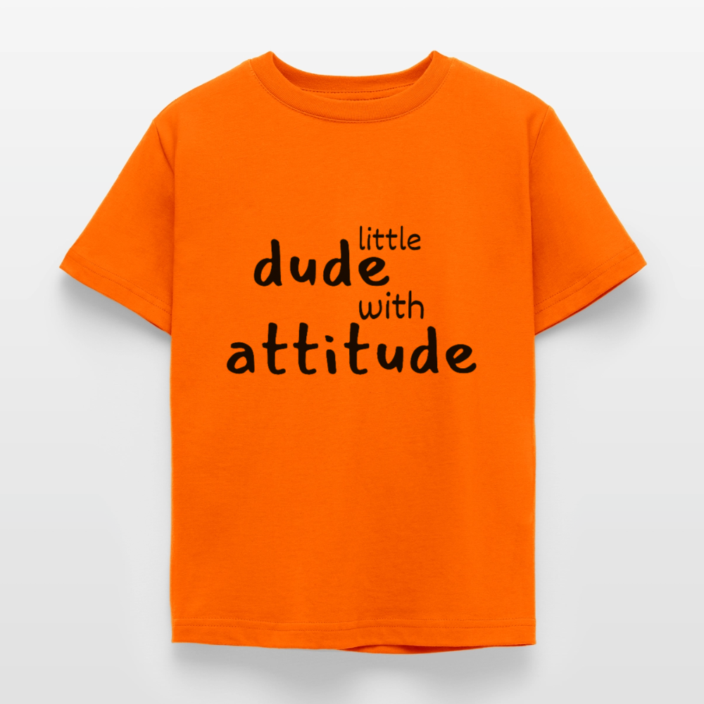 Kinder T-Shirt little dude with attitude - Orange