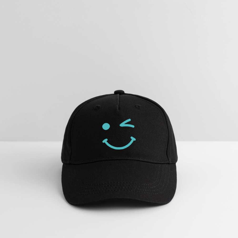 Kinder Bio Basecap Smiley - Schwarz