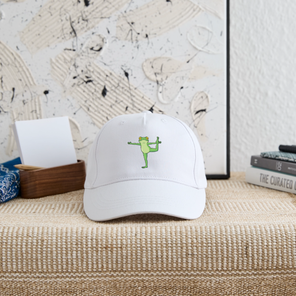 Kinder Bio Basecap Yoga Frog - Weiß