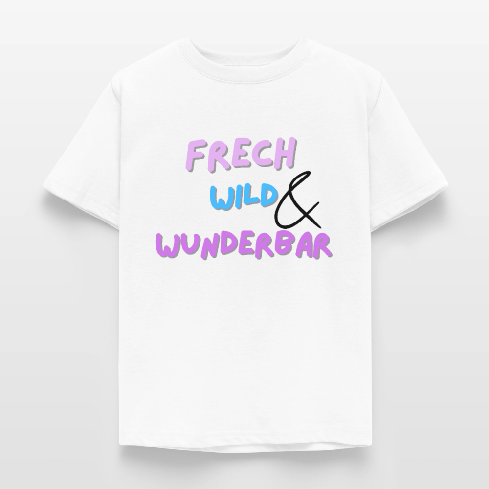 Kinder T-Shirt Frech Wild & Wunderbar - Weiß
