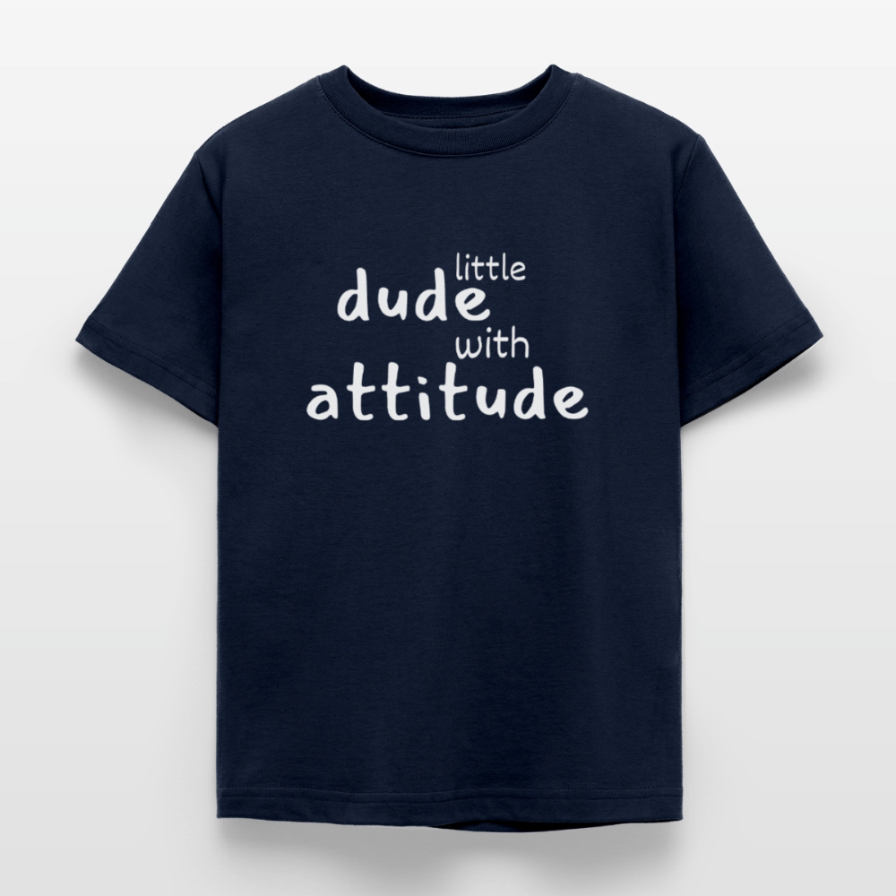 Kinder T-Shirt little dude with attitude - Navy