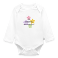 Baby Bio-Langarm-Body Wie Wundervoll Bist Du Denn Bitte - Weiß